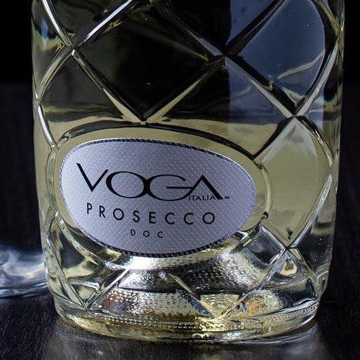 Voorkant van Prosecco fles